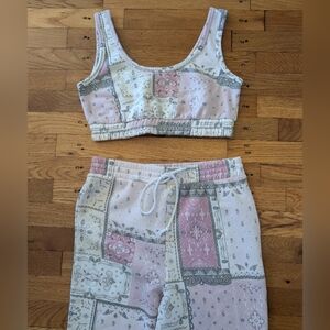 Forever 21 Patchwork 2 Piece Lounge Set